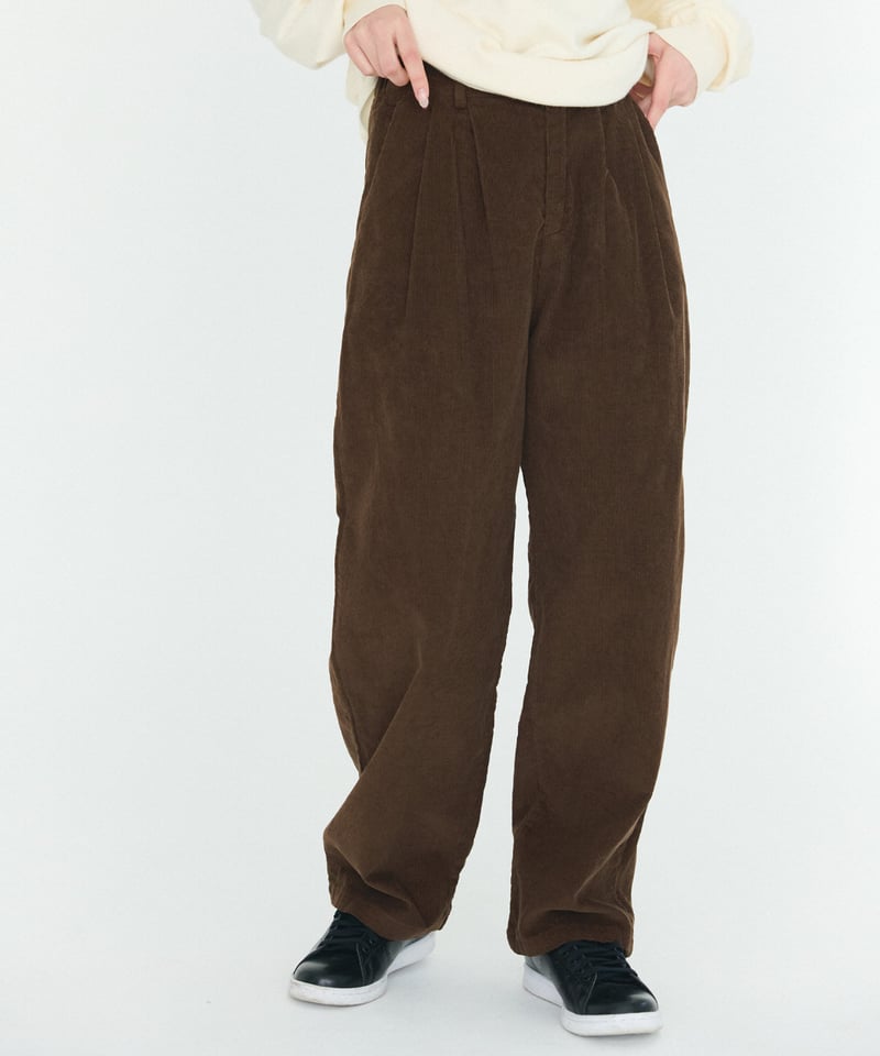 ツータック コーデュロイ ワイドパンツ【3 color】 | BOYSHE