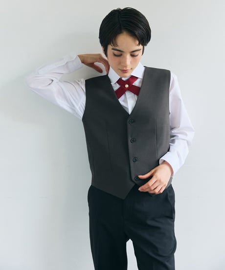 《BOYSHE original》ノーカラーベスト【2 color】【3 size】
