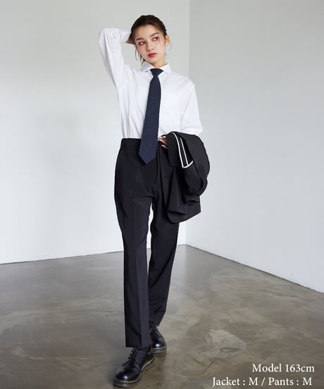 《BOYSHE Cool Summer Suit》シングルブレスト＆スリムスラックス【セットアップ】ブラック