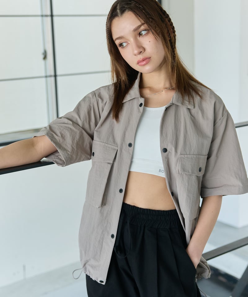 撥水ナイロンポケット半袖シャツ【2 color】 | BOYSHE