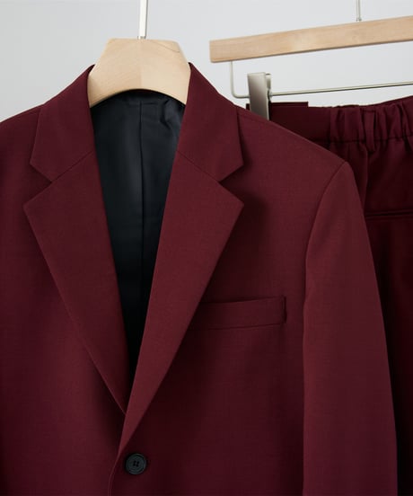 《BOYSHE Basic Suit》シングルブレスト＆スリムスラックス【セットアップ】ワインレッド