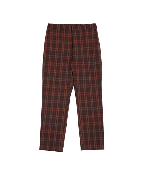 《BOYSHE Check Suit》シングルブレスト＆スリムスラックス【セットアップ】ブラウン