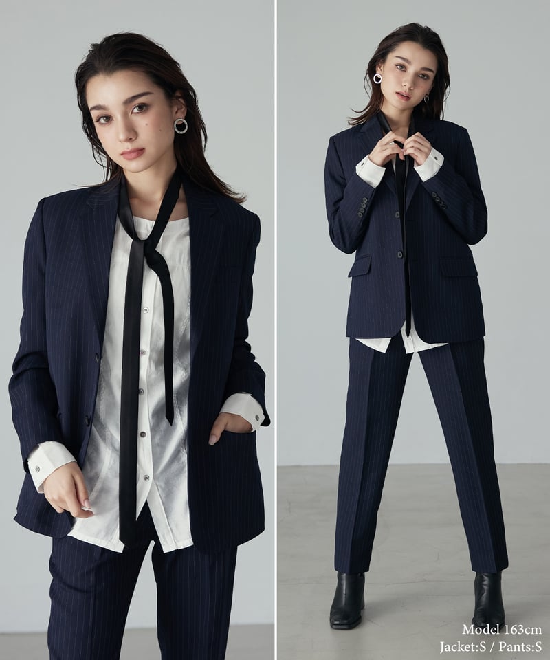 BOYSHE Stripe Suit》シングルブレスト＆スリムスラックス