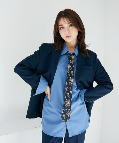 《BOYSHE Basic Suit》シングルブレスト＆スリムスラックス【セットアップ】ネイビー
