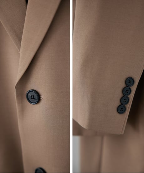 《BOYSHE Basic Suit》シングルブレスト＆スリムスラックス【セットアップ】ベージュ