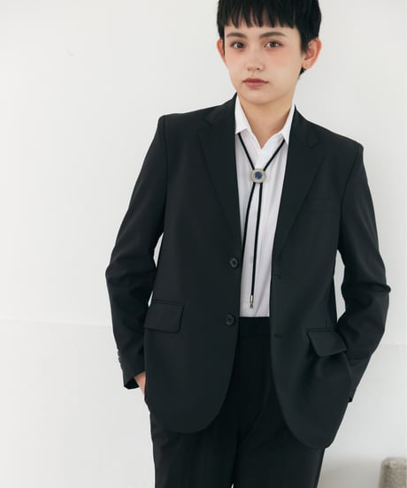 《BOYSHE Cool Summer Suit》シングルブレスト＆スリムスラックス【セットアップ】ブラック