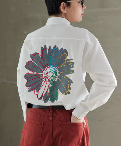 《BOYSHE original》ひまわり刺繍シャツ【2 color】