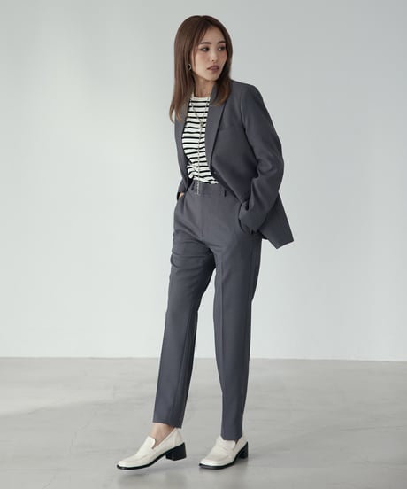 《BOYSHE Basic Suit》シングルブレスト＆スリムスラックス【セットアップ】グレー