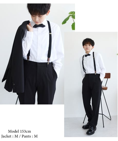 《BOYSHE Cool Summer Suit》シングルブレスト＆スリムスラックス【セットアップ】ブラック