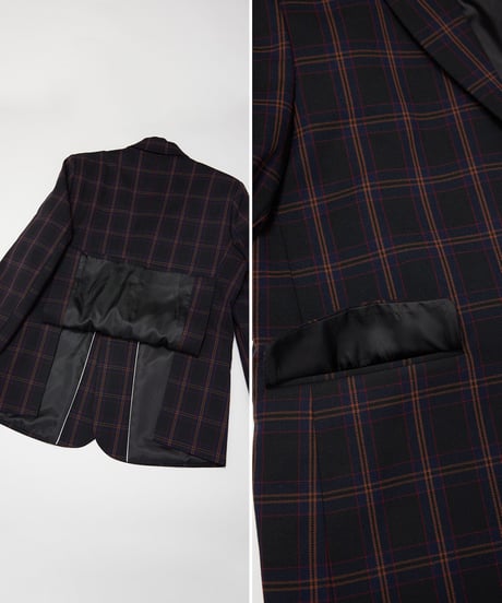 《BOYSHE Check Suit》シングルブレスト＆スリムスラックス【セットアップ】ネイビー