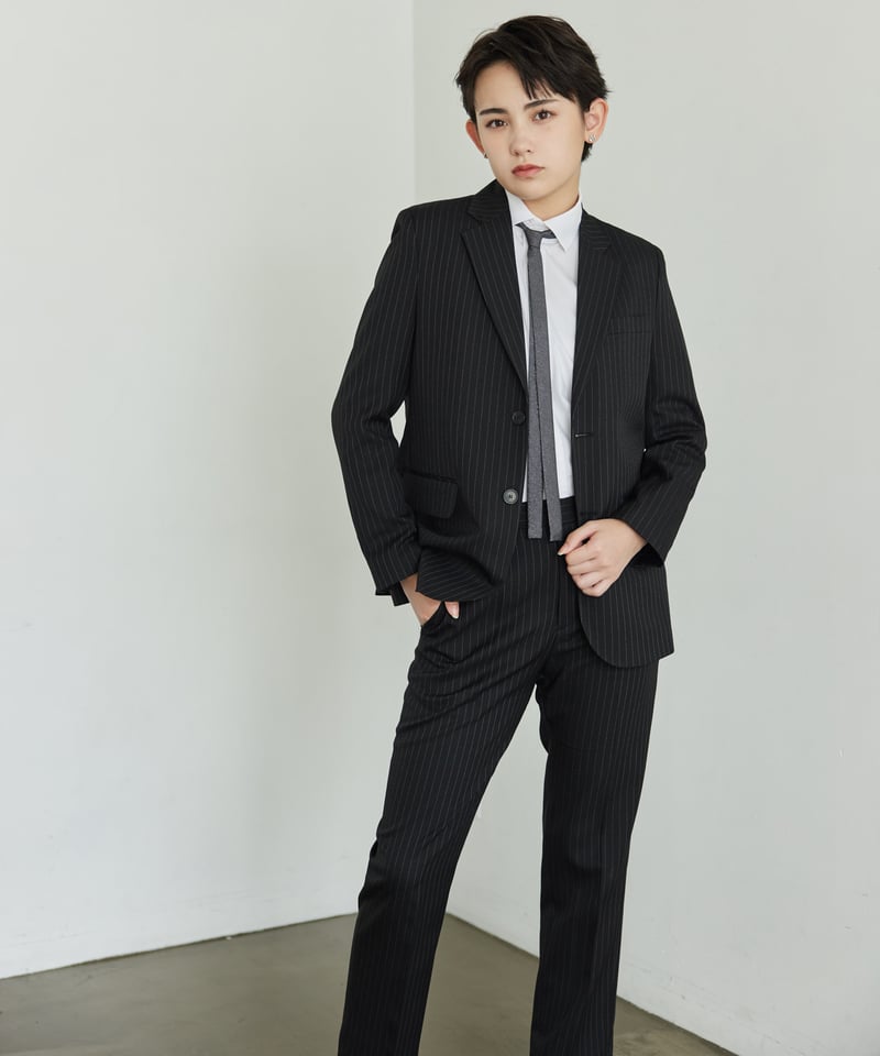 BOYSHE Stripe Suit》シングルブレスト＆スリムスラックス
