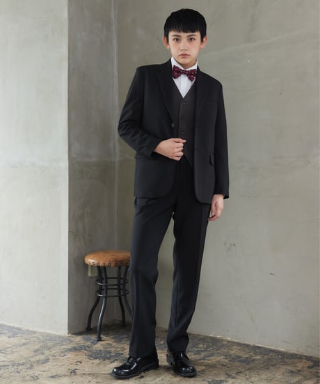 《BOYSHE Basic Suit》シングルブレスト＆スリムスラックス【セットアップ】ブラック