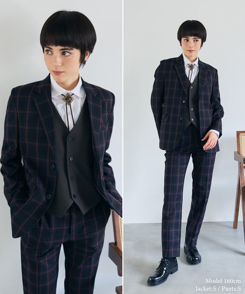 BOYSHE Check Suit》シングルブレスト&スリムスラックス BOYSHE Check Suit》シングルブレスト&スリムスラックス