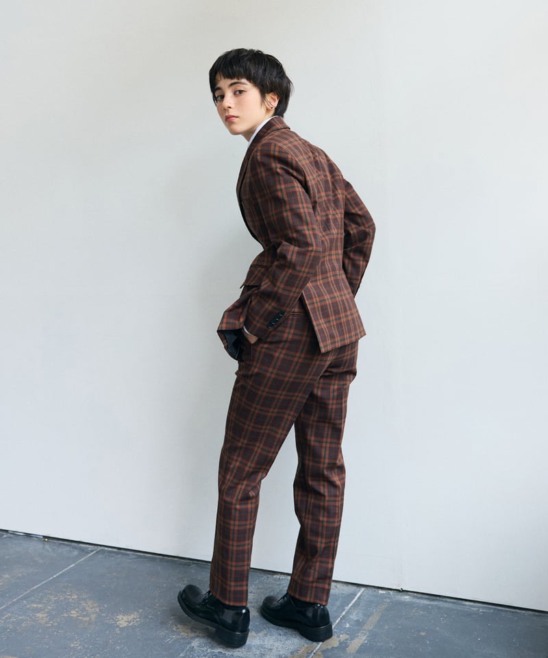 BOYSHE Check Suit》シングルブレスト＆スリムスラックス 