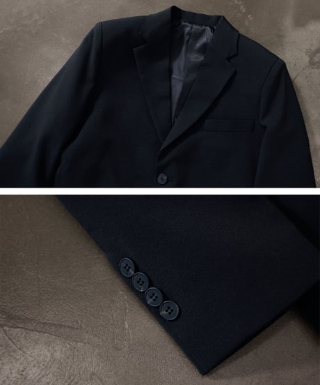 《BOYSHE Basic Suit》シングルブレスト＆スリムスラックス【セットアップ】ブラック