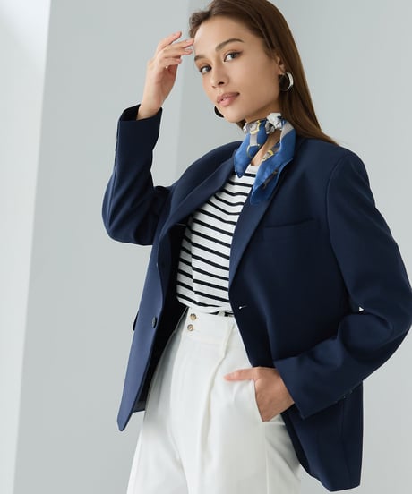 《BOYSHE Basic Suit》シングルブレスト＆スリムスラックス【セットアップ】ネイビー