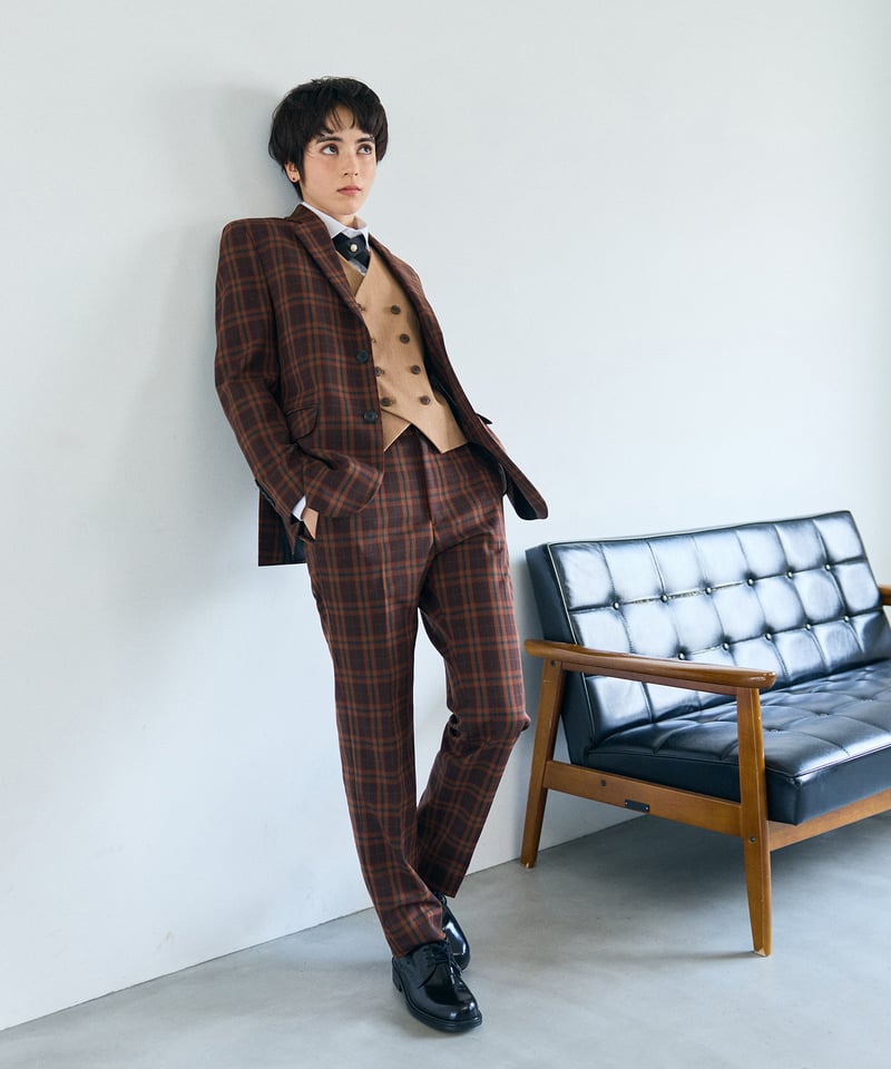 BOYSHE Check Suit》シングルブレスト＆スリムスラックス 