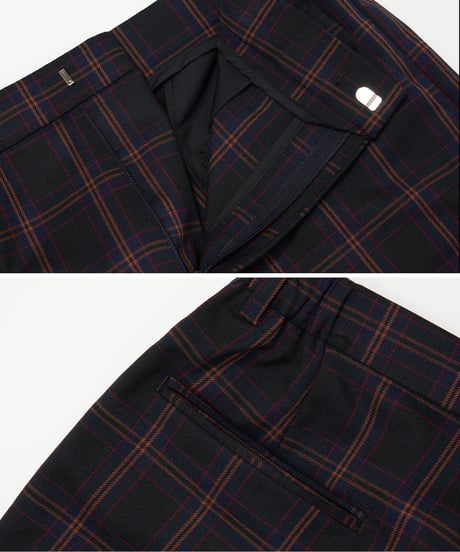 《BOYSHE Check Suit》シングルブレスト＆スリムスラックス【セットアップ】ネイビー