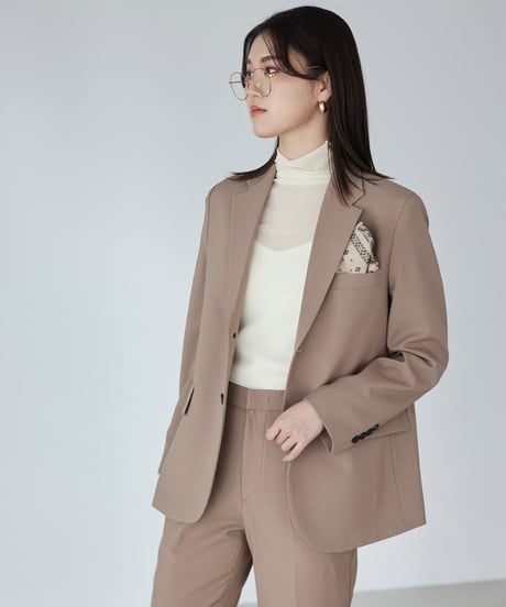 《BOYSHE Basic Suit》シングルブレスト＆スリムスラックス【セットアップ】ベージュ
