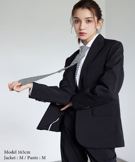 《BOYSHE Cool Summer Suit》シングルブレスト＆スリムスラックス【セットアップ】ブラック