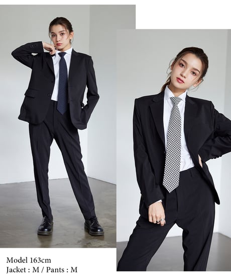 《BOYSHE Cool Summer Suit》シングルブレスト＆スリムスラックス【セットアップ】ブラック