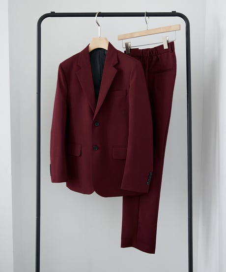 《BOYSHE Basic Suit》シングルブレスト＆スリムスラックス【セットアップ】ワインレッド