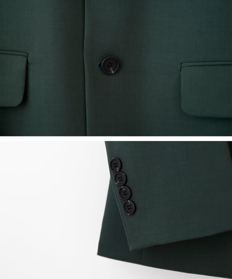 《BOYSHE Basic Suit》シングルブレスト＆スリムスラックス【セットアップ】グリーン