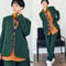 《BOYSHE Basic Suit》シングルブレスト＆スリムスラックス【セットアップ】グリーン