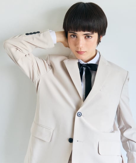 《BOYSHE Cool Summer Suit》シングルブレスト＆スリムスラックス【セットアップ】アイボリー