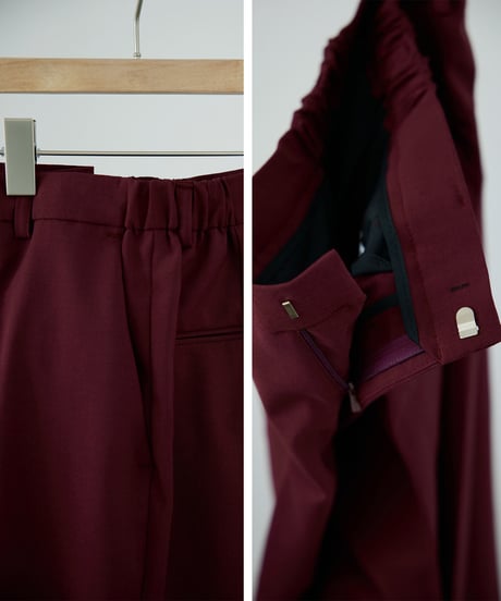 《BOYSHE Basic Suit》シングルブレスト＆スリムスラックス【セットアップ】ワインレッド
