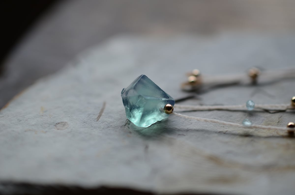 Diana Maria Mine Fluorite/蛍石/一粒の鉱物ネックレス | あいのて