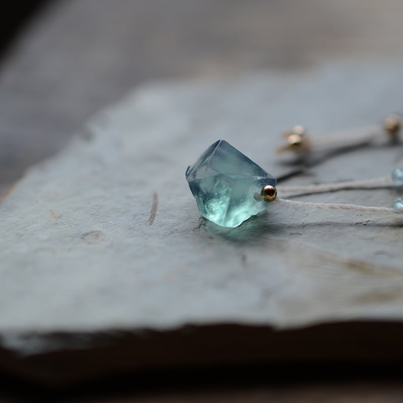 Diana Maria Mine Fluorite/蛍石/一粒の鉱物ネックレス | あいのて