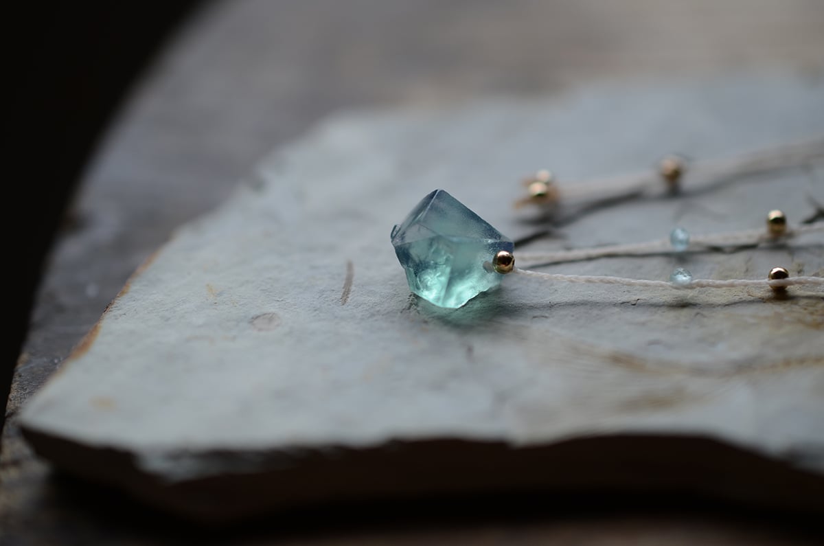 Diana Maria Mine Fluorite/蛍石/一粒の鉱物ネックレス | あいのて