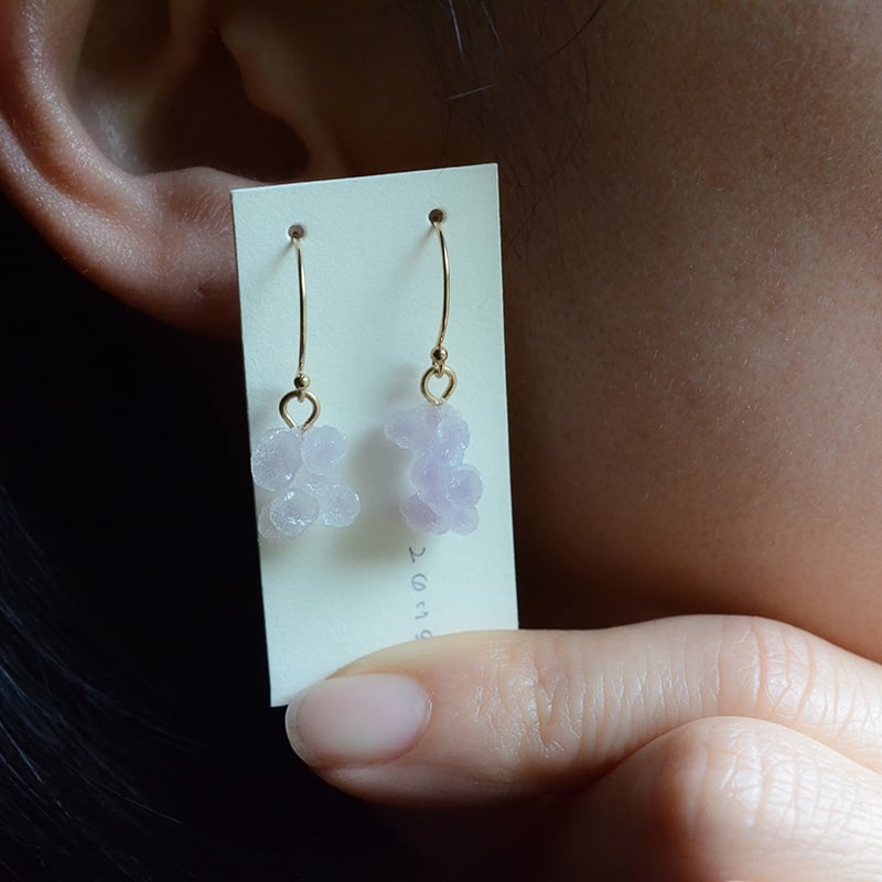 Grape agate/葡萄状瑪瑙 耳飾り | あいのて