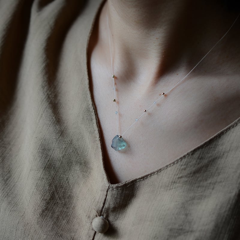 Diana Maria Mine Fluorite/蛍石/一粒の鉱物ネックレス | あいのて