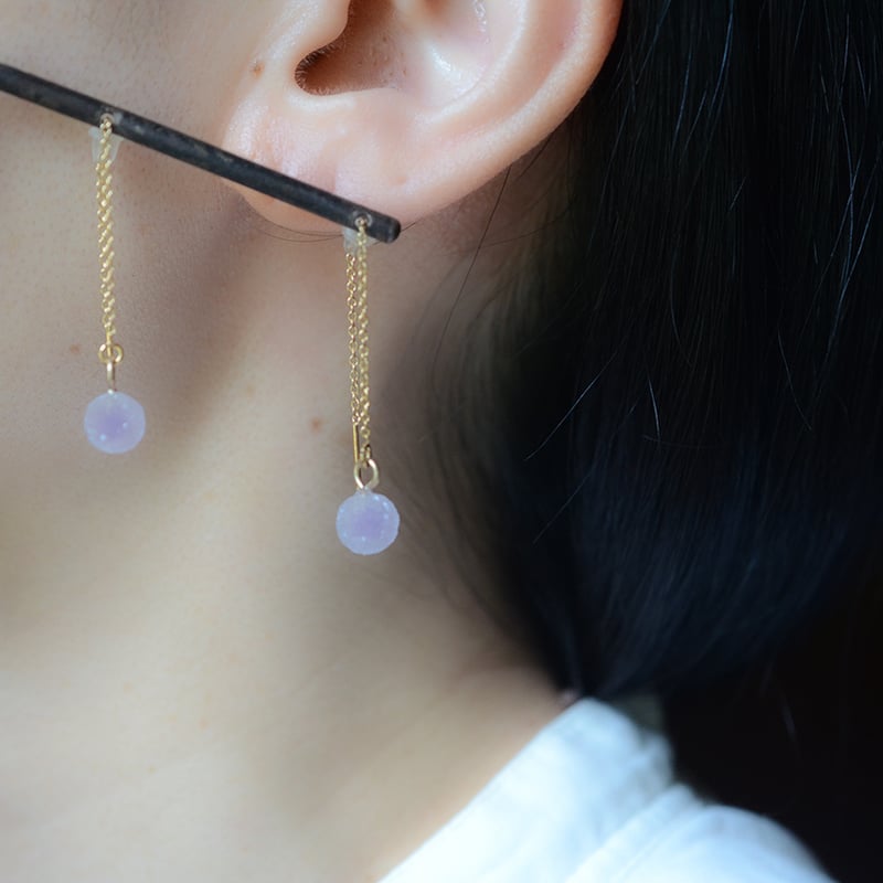 1点物＊グレープアゲートのピアスチャーム 1点物＊グレープアゲートのピアスチャーム