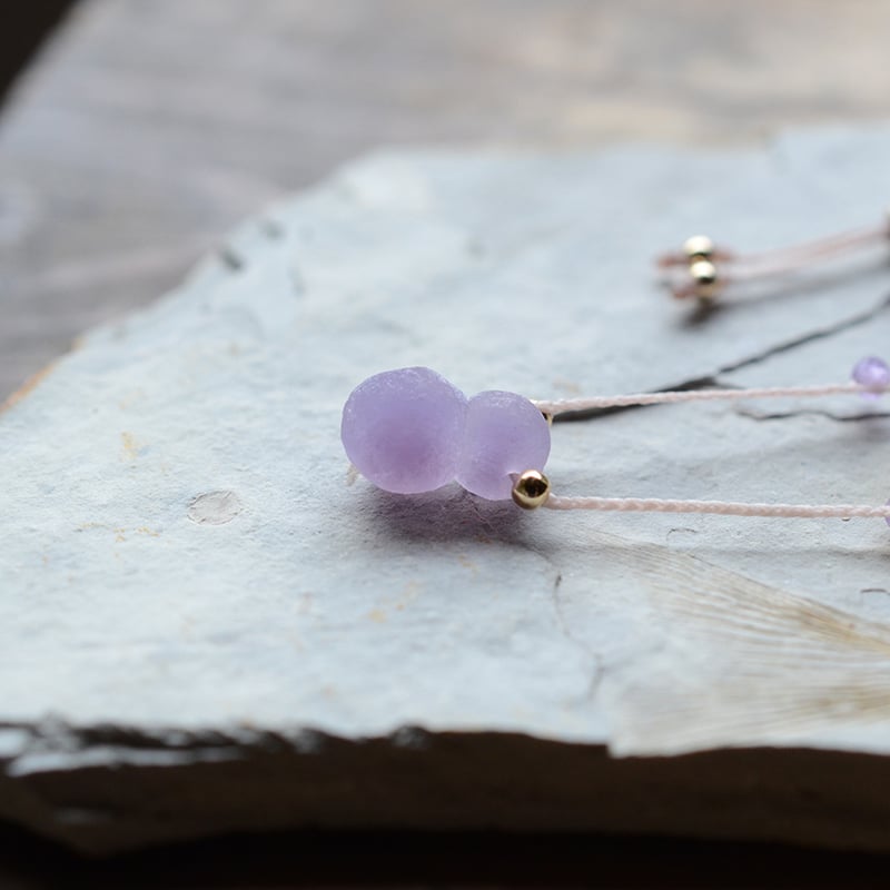 Grape agate/葡萄状瑪瑙/一粒の鉱物ネックレス | あいのて