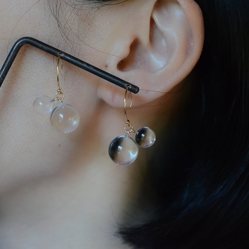 Quartz/ブラジル産水晶 サークルフックピアス | あいのて