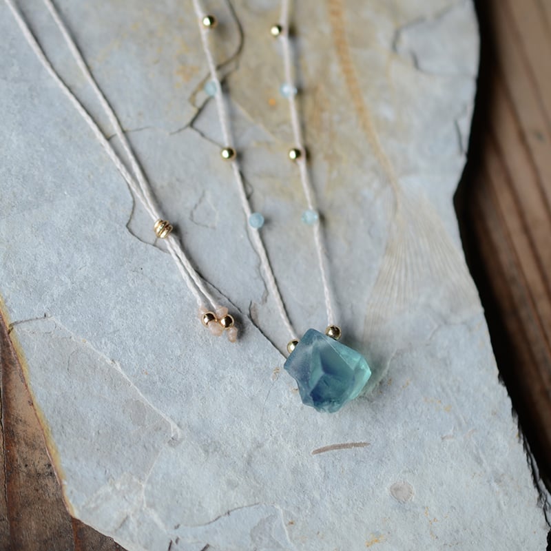 Diana Maria Mine Fluorite/蛍石/一粒の鉱物ネックレス | あいのて