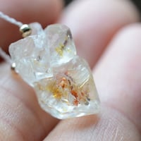 Oil in Quartz /石油入り水晶　『一粒の鉱物』首飾り  ２