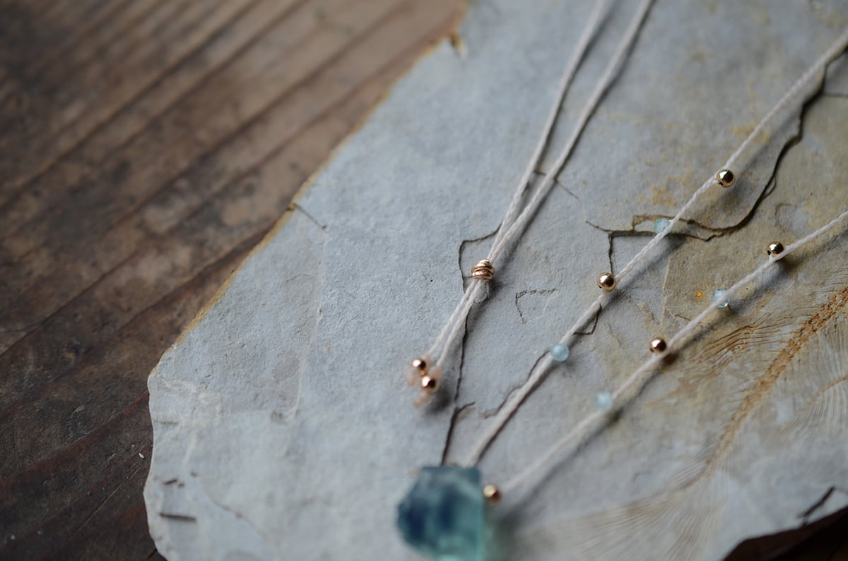 Diana Maria Mine Fluorite/蛍石/一粒の鉱物ネックレス | あいのて