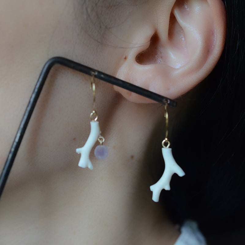 14kgf つぶつぶグレープアゲートピアス♡ 14kgf つぶつぶグレープアゲートピアス♡ 闇夜のぶどう狩り @online