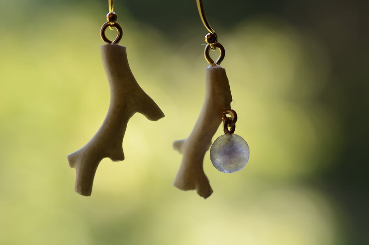 マルモ 希少！14kgfグレープアゲートピアス 希少✧グレープアゲート