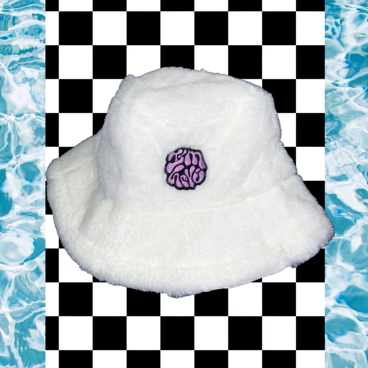 戦闘ロゴシリーズ〜I'm here刺繍バケハ White | AKKOGORILLA STORE