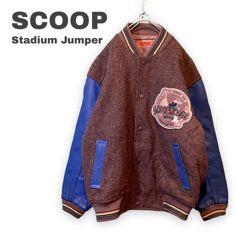 SCOOP 袖革ウールスタジャン アワードジャケット | LAUNCHER