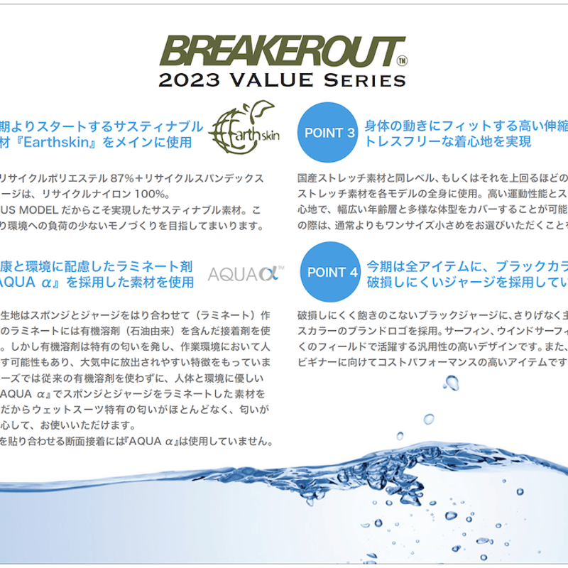 BREAKER OUT 23 Value Series 3mmフルスーツ | CWORLD S...