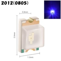 ２０１２（０８０５）　LEDチップ　１０個　青/白