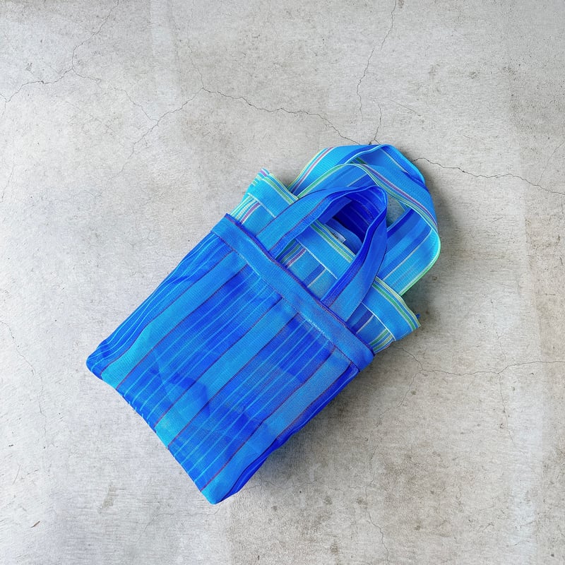 【メル・カリオ】 メルカドバッグS【平織り ブラック×メロン】 - メキシコ