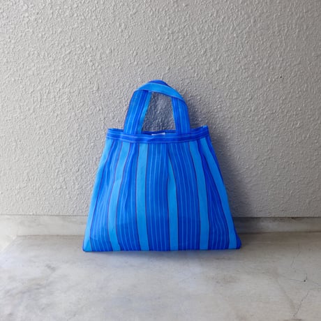 【メッシュ】 プリーツトート S マルチカラー ブルー系 COMB.1