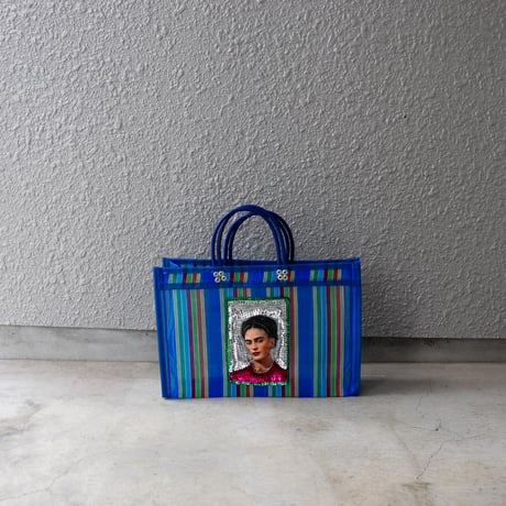 【メッシュ】  スパンコール刺繍ワッペン付 マーケットトート S